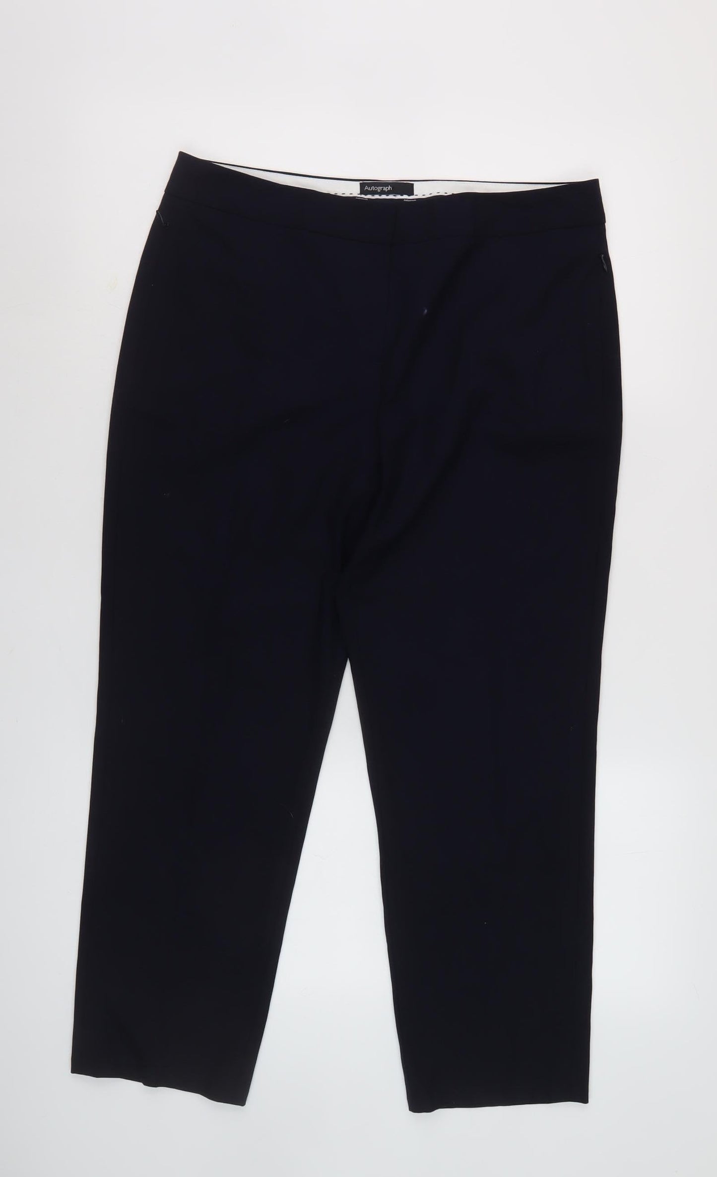 Womens UK Size 12 Marks and Spencer Regular Fit Dress Pants Black Trousers