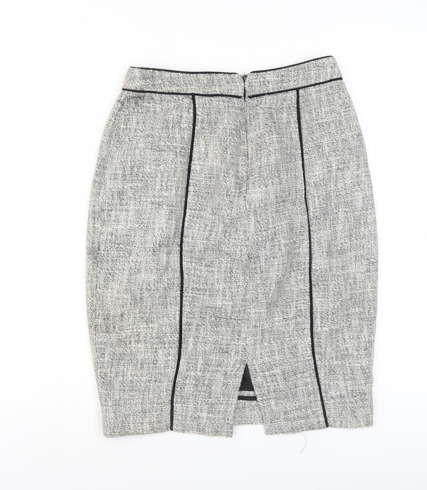 L.K. Bennett Women's Grey Midi Pencil Skirt, Size 4