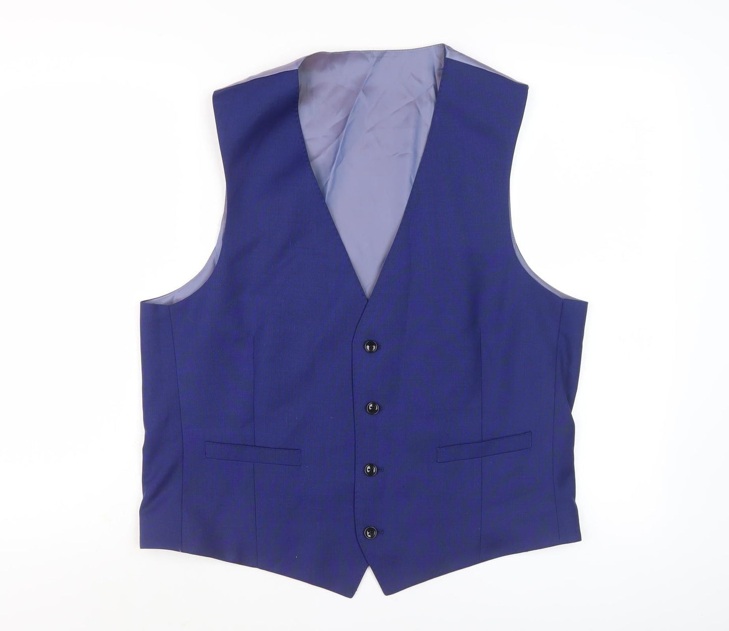 Mens UK Size 42 French Connection Regular Blue Suit Waistcoat
