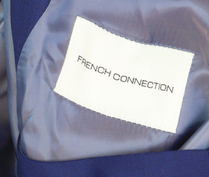 Mens UK Size 42 French Connection Regular Blue Suit Waistcoat