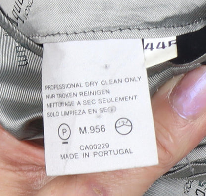 Aquascutum Men's Black Striped Blazer - Size 44R Formal