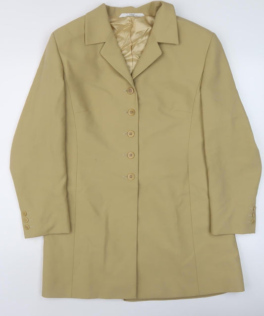 Marks & Spencer Women's Beige Wool Coat Size 18