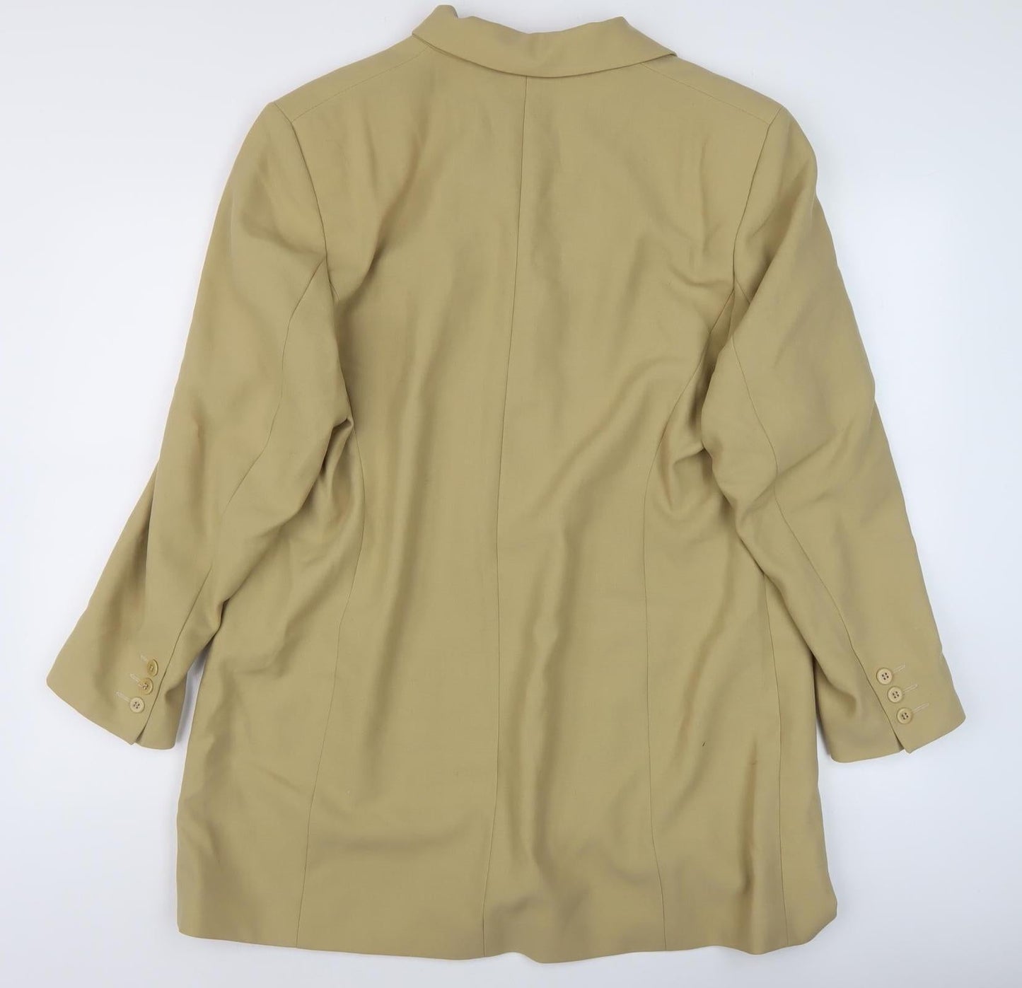 Marks & Spencer Women's Beige Wool Coat Size 18