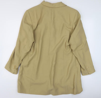 Marks & Spencer Women's Beige Wool Coat Size 18