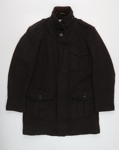 Mens UK Size M Rocha John Rocha Black Military Jacket
