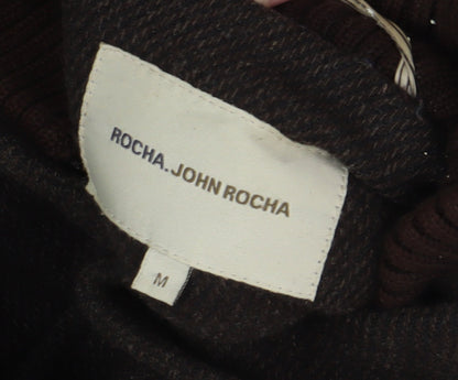 Mens UK Size M Rocha John Rocha Black Military Jacket