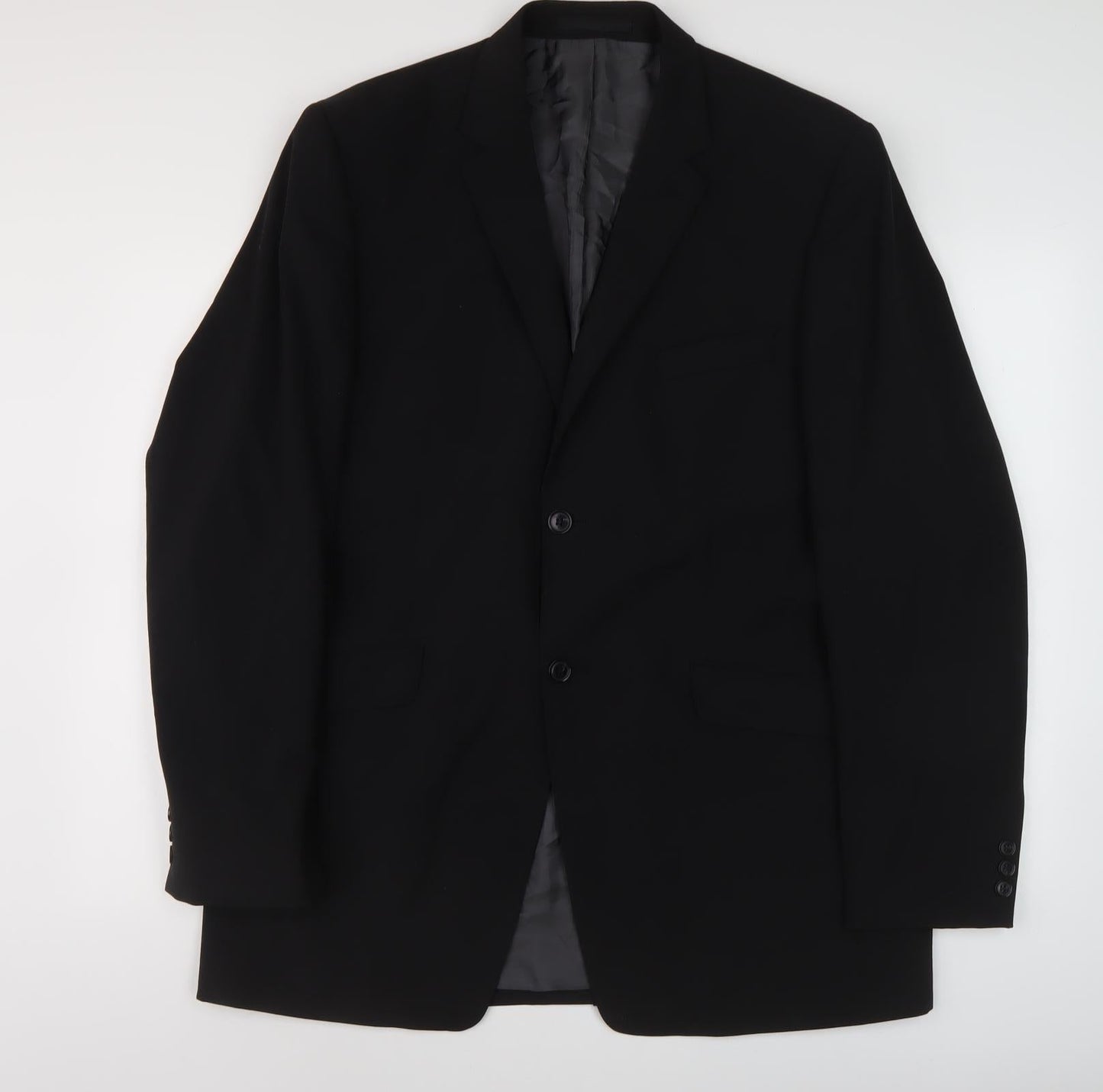 Mens UK Size 42 Jeff Banks Regular Black Suit Jacket