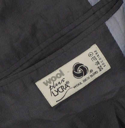 Mens UK Size 42 Jeff Banks Regular Black Suit Jacket