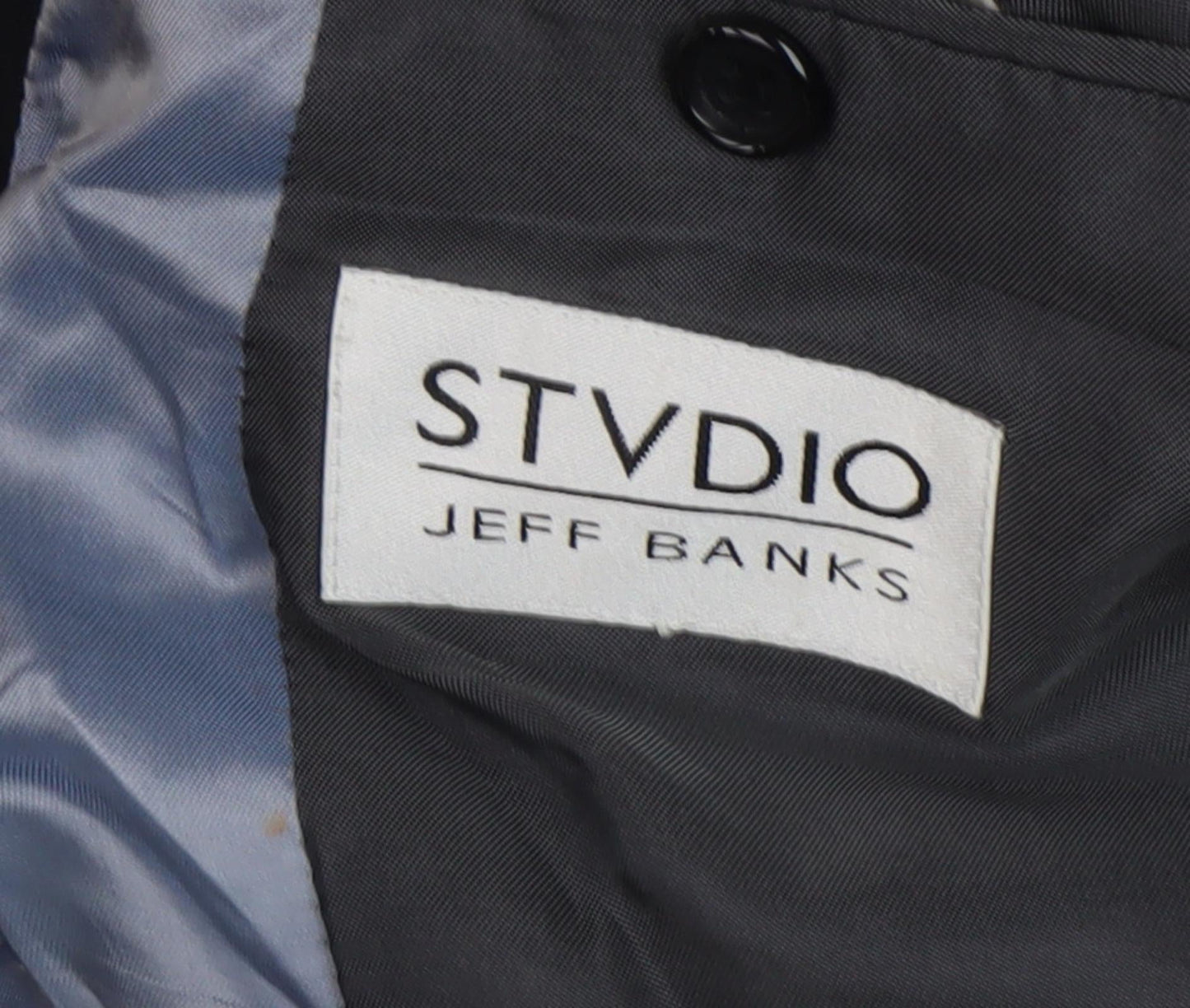 Mens UK Size 42 Jeff Banks Regular Black Suit Jacket