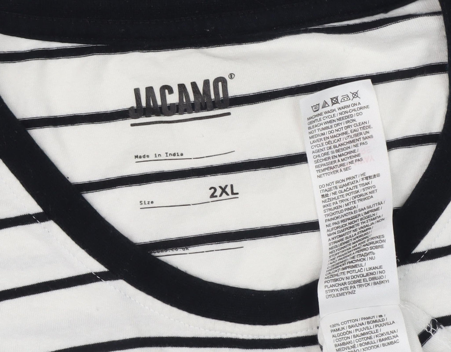Mens UK Size 2XL Jacamo White  T-Shirt