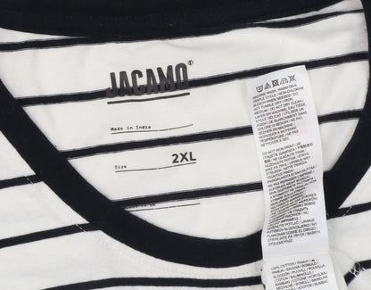 Mens UK Size 2XL Jacamo White  T-Shirt
