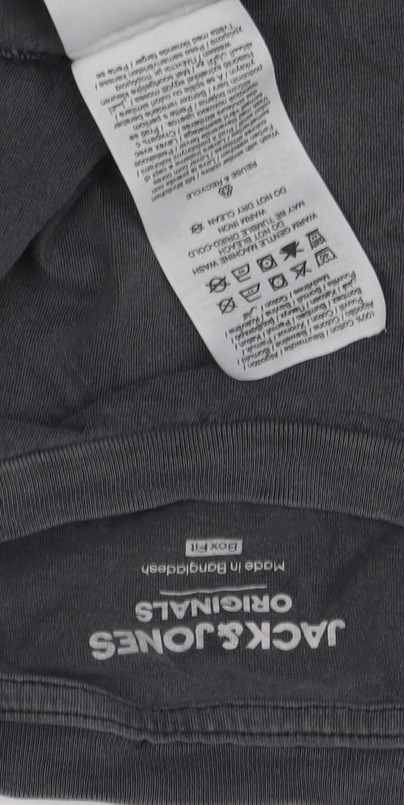 Mens UK Size S JACK & JONES Black  T-Shirt