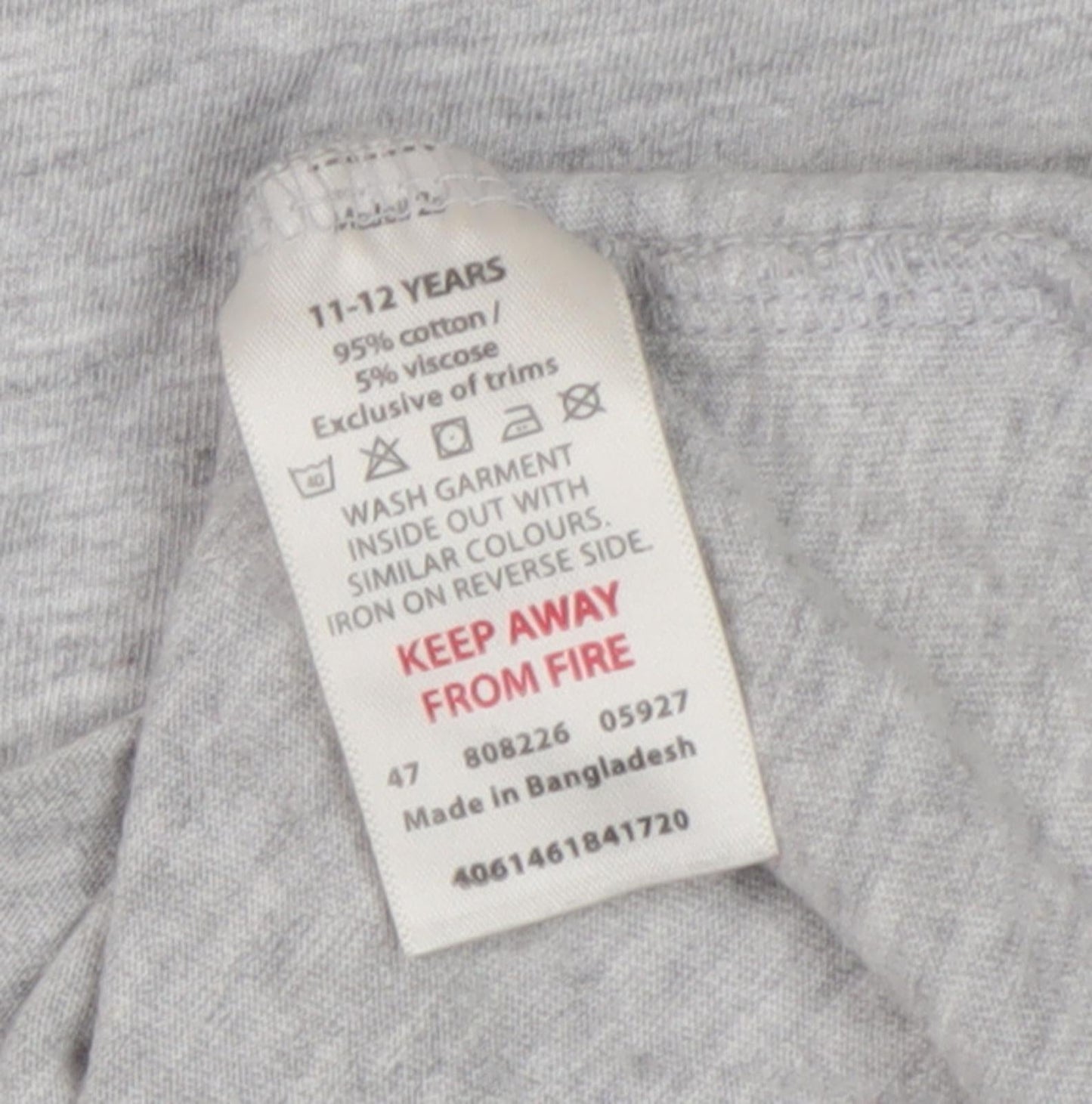 Friends Girls Grey T-Shirt, 11-12 Years, Casual Style