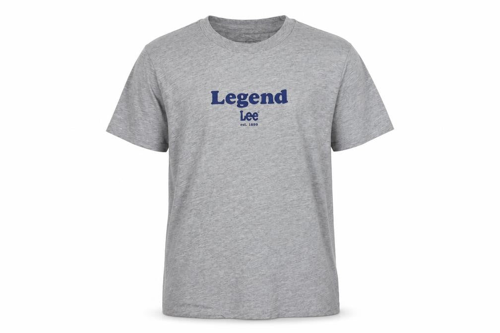 Lee Men's Grey Organic Cotton Regular Fit T-Shirt