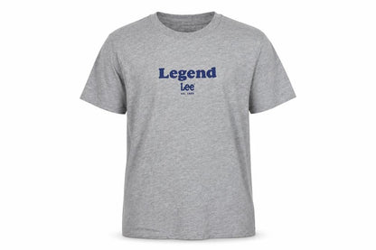 Lee Men's Grey Organic Cotton Regular Fit T-Shirt
