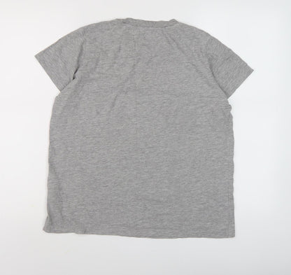 Lee Men's Grey Organic Cotton Regular Fit T-Shirt