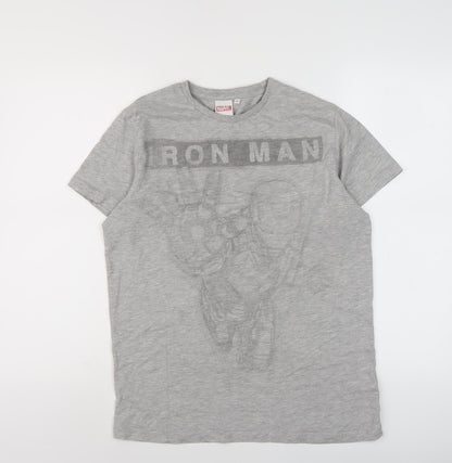 Marvel Iron Man T-Shirt - Grey Cotton M