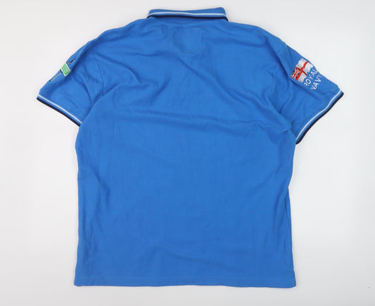 Charles Wilson Men's XL Blue Polo Shirt