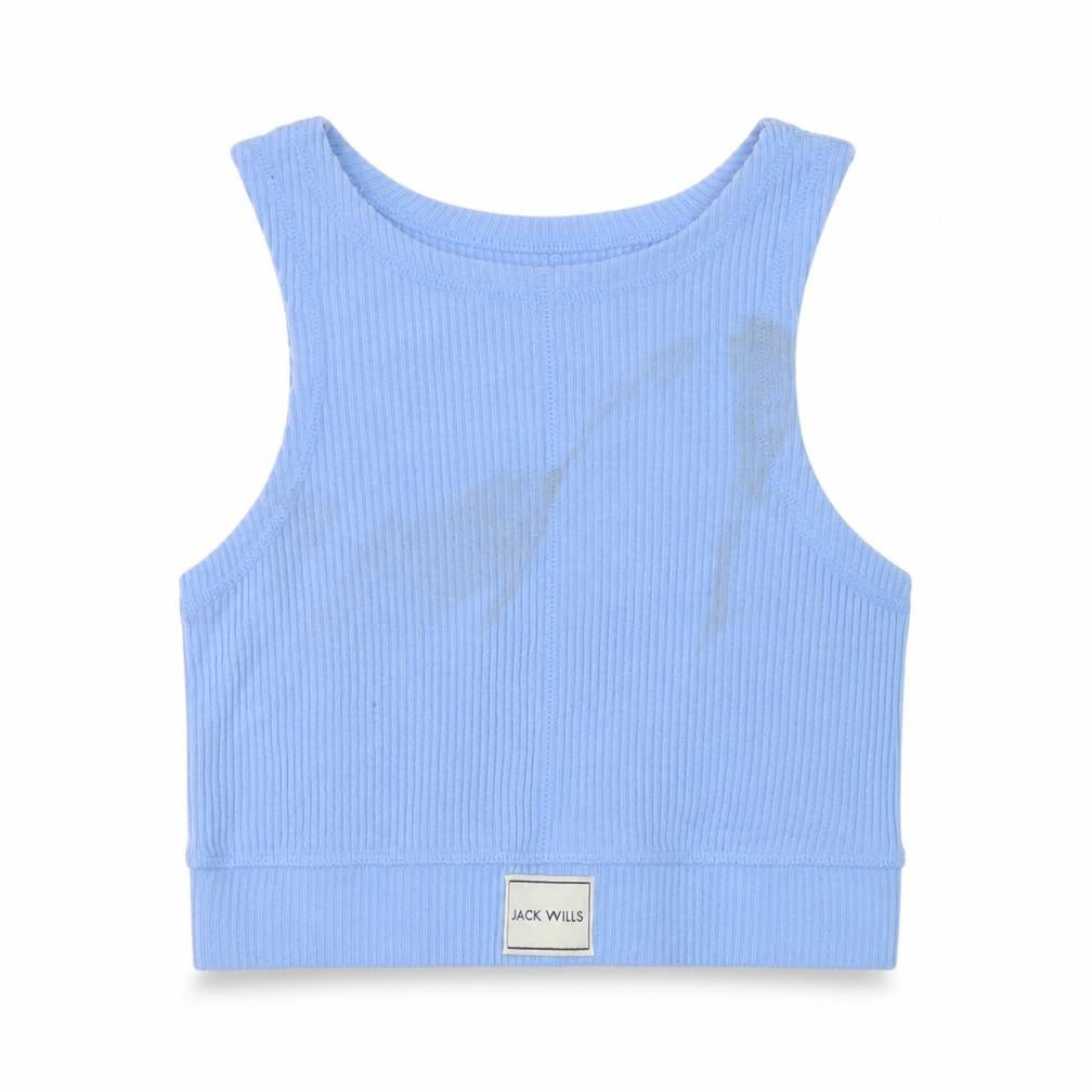 Womens UK Size 8 Jack Wills Blue Basic Tank
