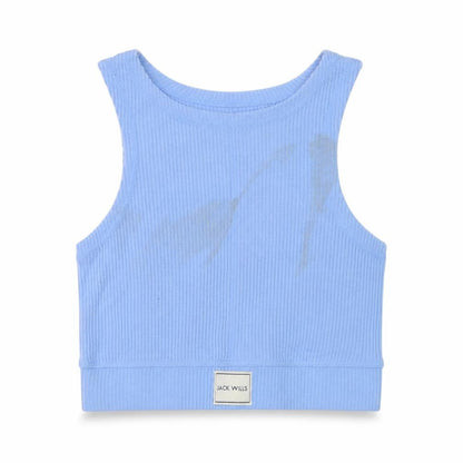 Womens UK Size 8 Jack Wills Blue Basic Tank