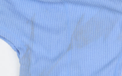 Jack Wills Women's Blue Cotton Tank Top, Size 8, Crew Neck