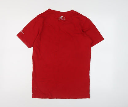 Mens UK Size S Crosshatch Red  T-Shirt
