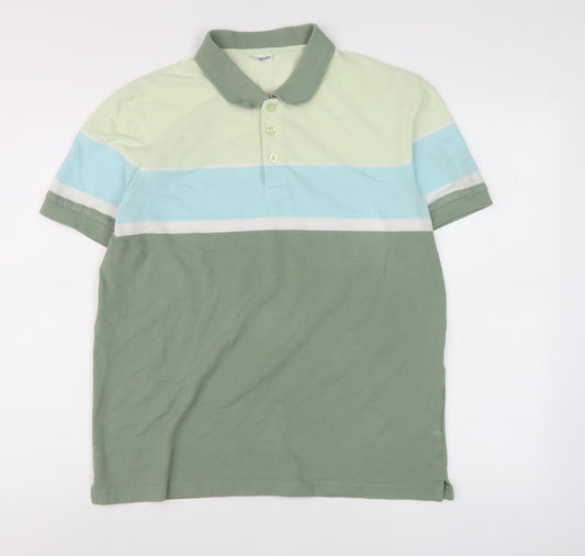 Damart Men's Multicoloured Colourblock Polo