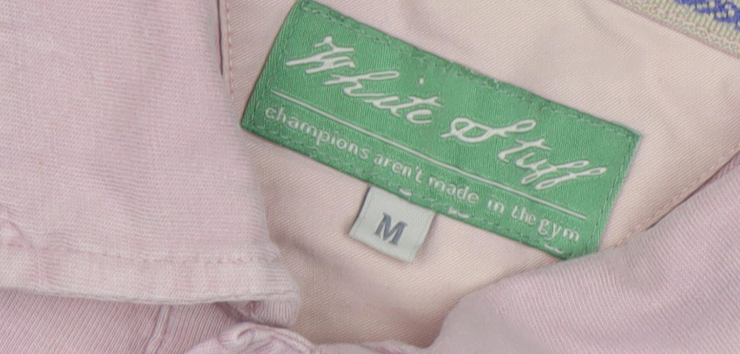 White Stuff Men's Pink Polo Shirt - Medium, Casual Wear