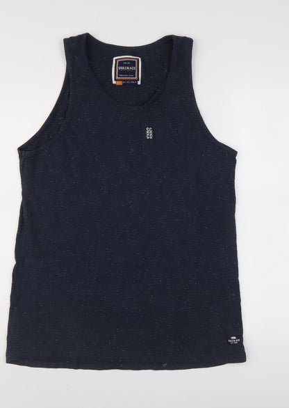 SoulCal & Co Men's L Black Sleeveless T-Shirt, Logo Accent