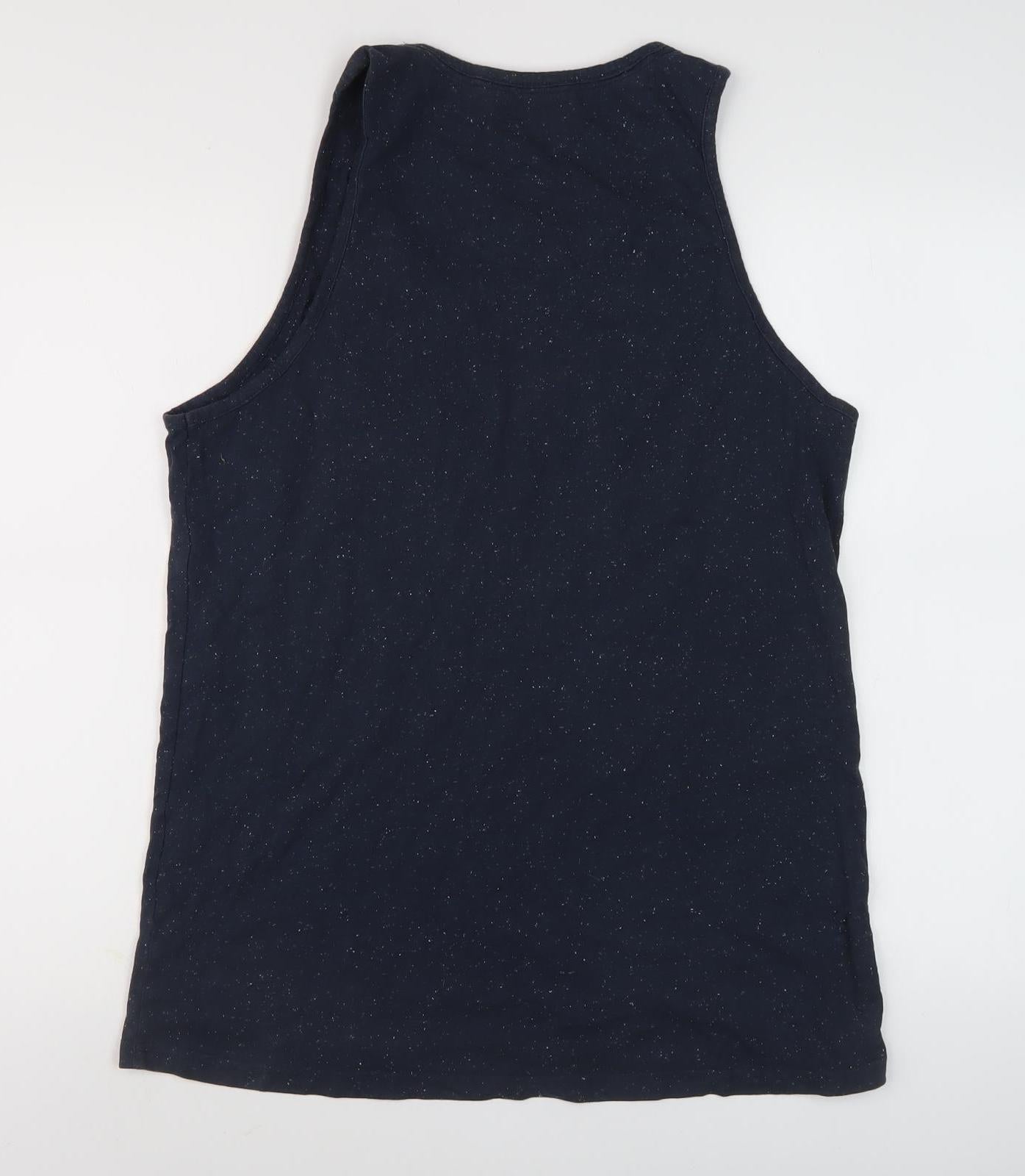 SoulCal & Co Men's L Black Sleeveless T-Shirt, Logo Accent