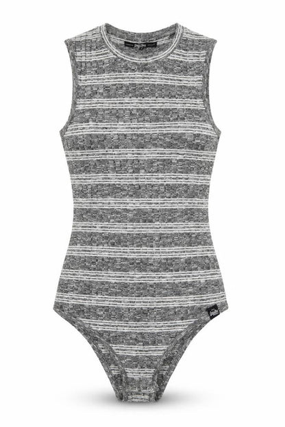 Womens UK Size XS Superdry One-Piece Grey Bodysuit