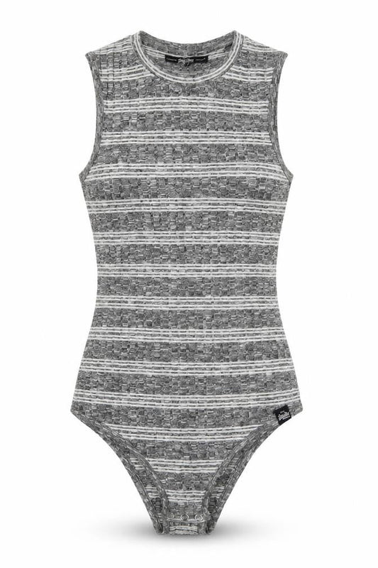 Womens UK Size XS Superdry One-Piece Grey Bodysuit