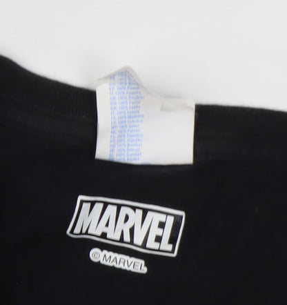 Marvel Boys Black Avengers T-Shirt, Small, Graphic Print