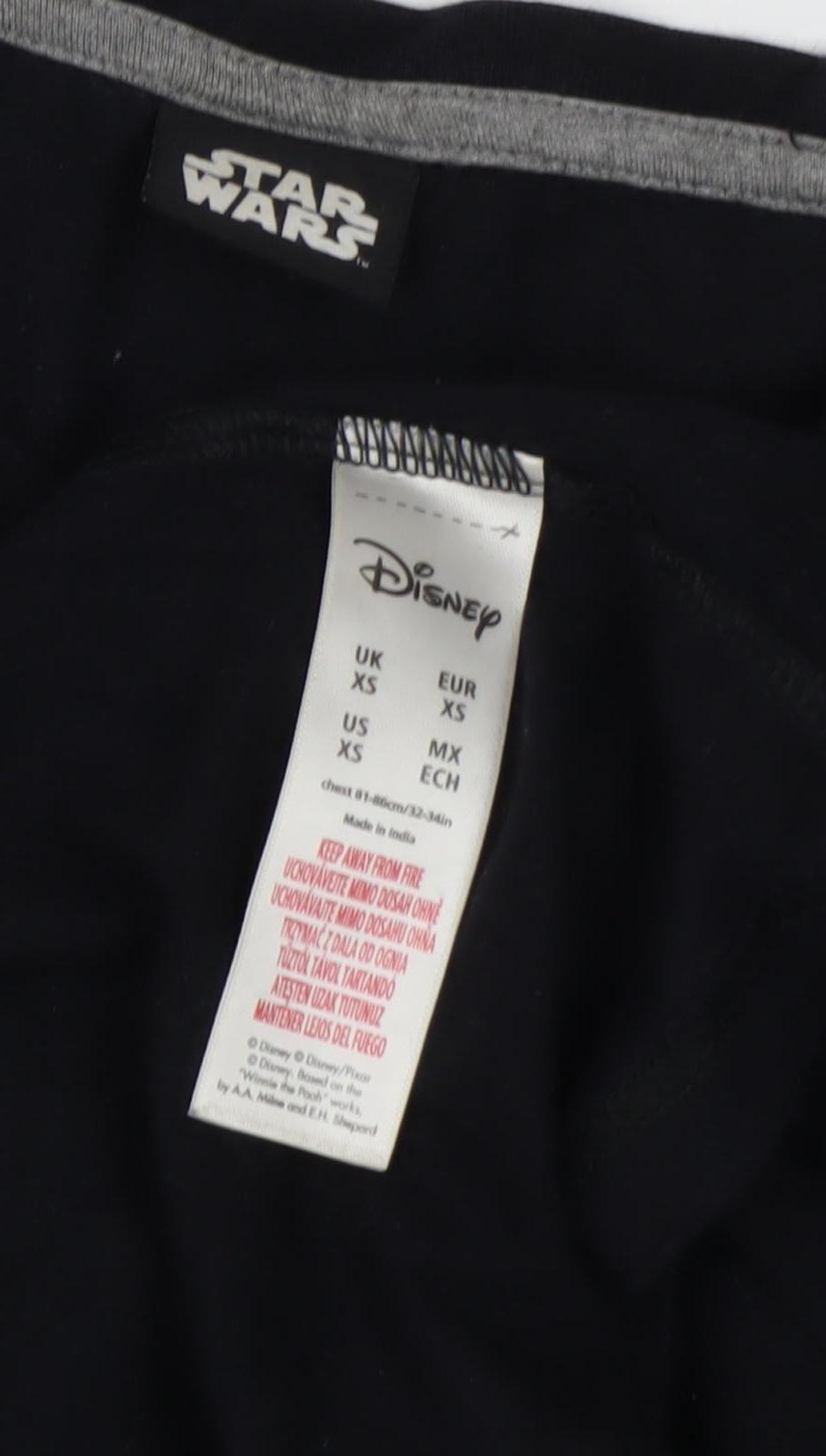 Disney Boys Black Star Wars Graphic T-Shirt XS