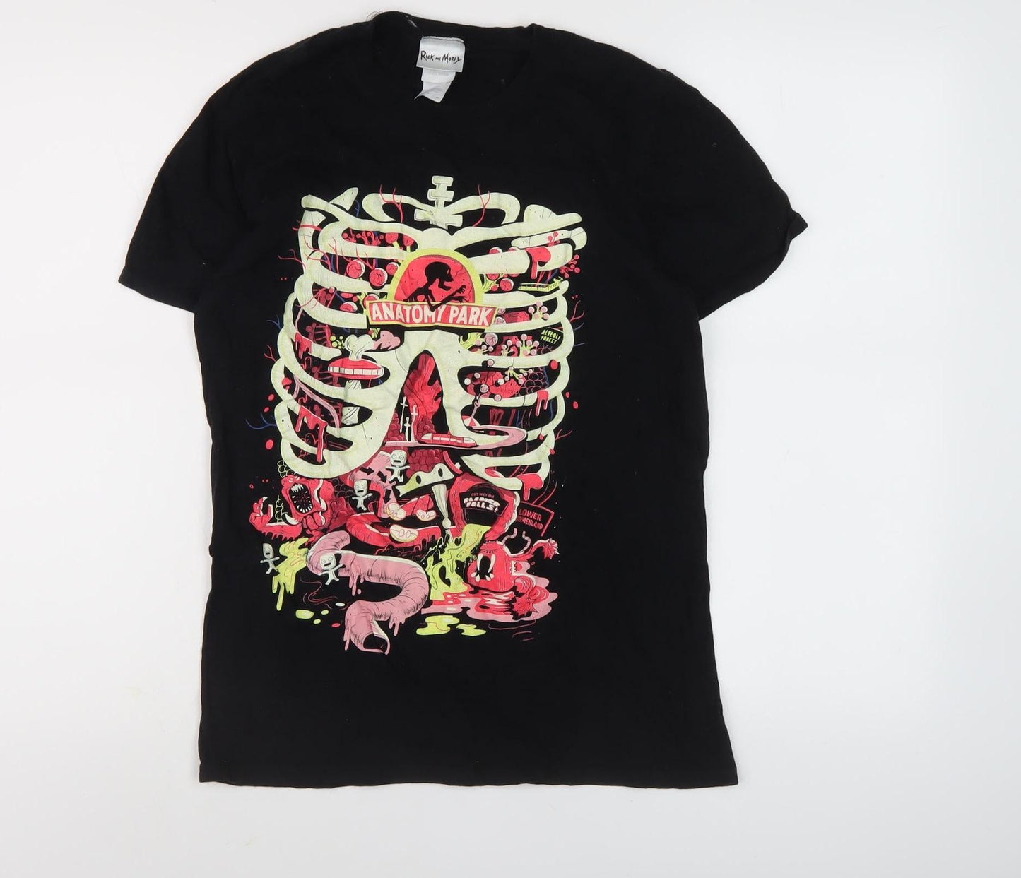 Rick and Morty Black S T-Shirt, Comics Graphic Print