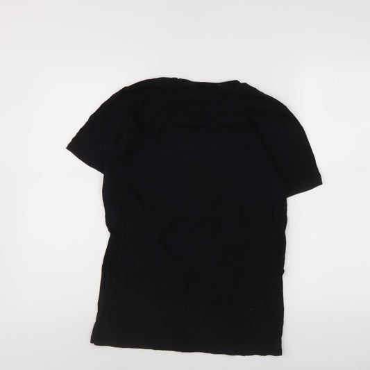 Rick and Morty Black S T-Shirt, Comics Graphic Print