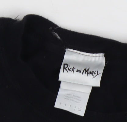 Rick and Morty Black S T-Shirt, Comics Graphic Print