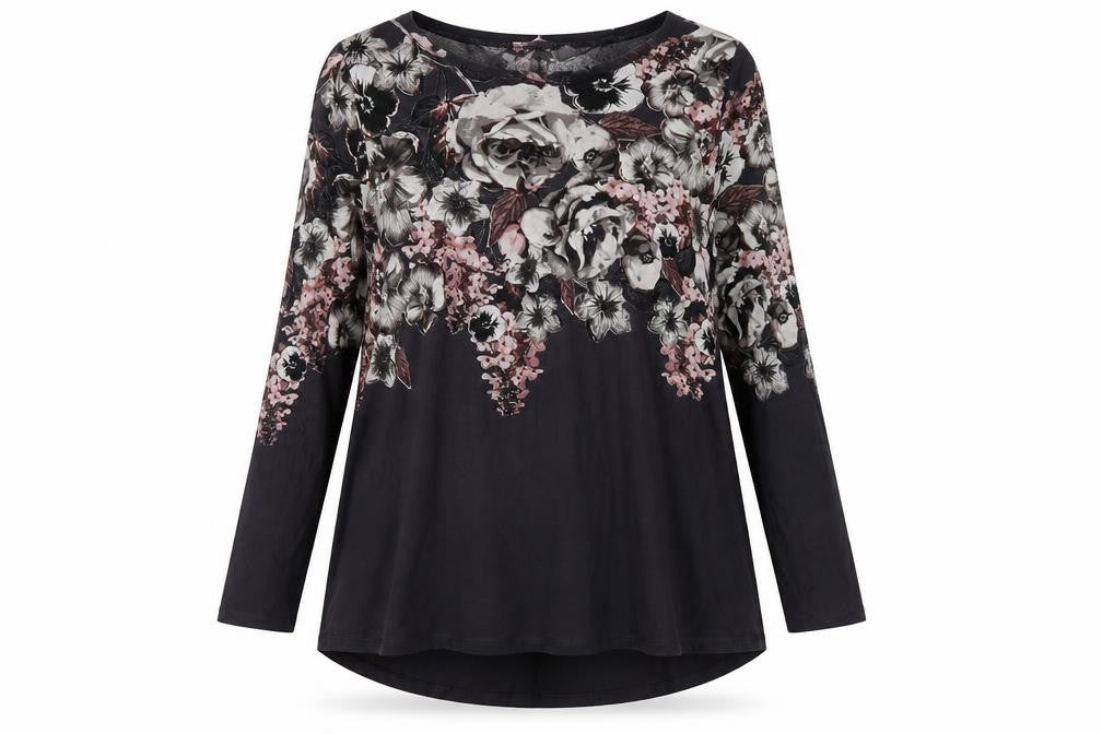 Womens UK Size 10 Phase Eight Black Tunic Blouse