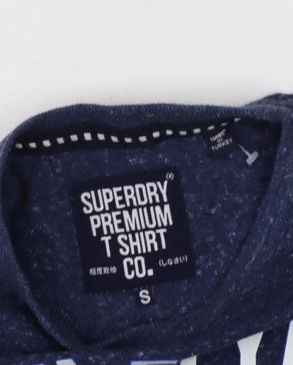 Superdry Men's Blue Graphic Print T-Shirt - Size S