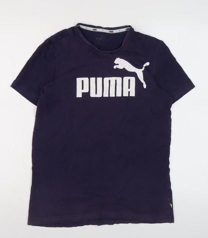 Puma Men's Blue Crew Neck T-Shirt Size S