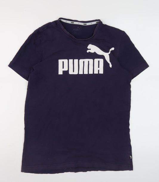 Puma Men's Blue Crew Neck T-Shirt Size S
