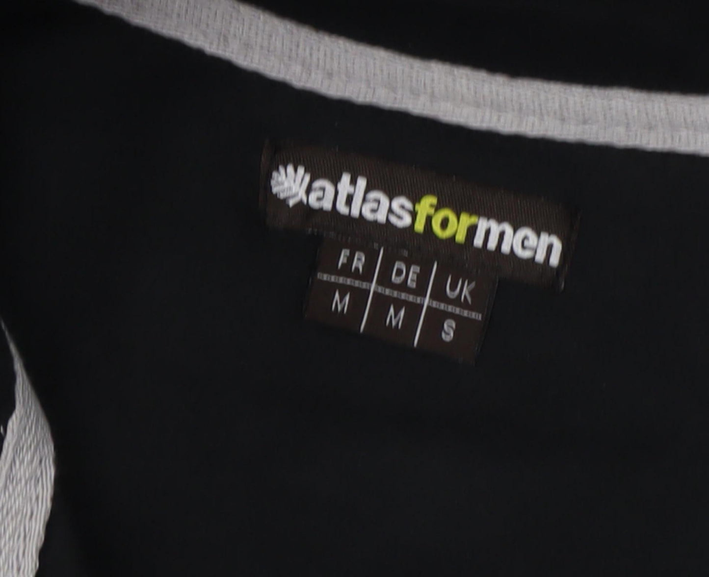 Mens UK Size S atlasformen Black Pullover Sweatshirt