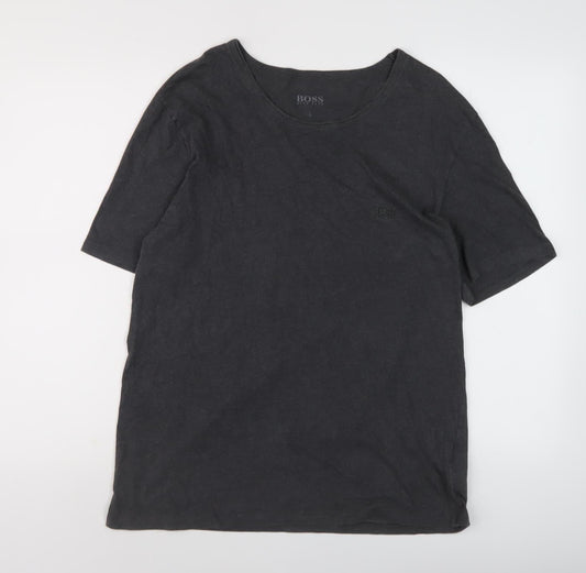 Mens UK Size L HUGO BOSS Black  T-Shirt