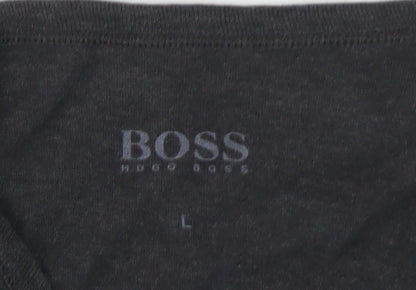 Mens UK Size L HUGO BOSS Black  T-Shirt
