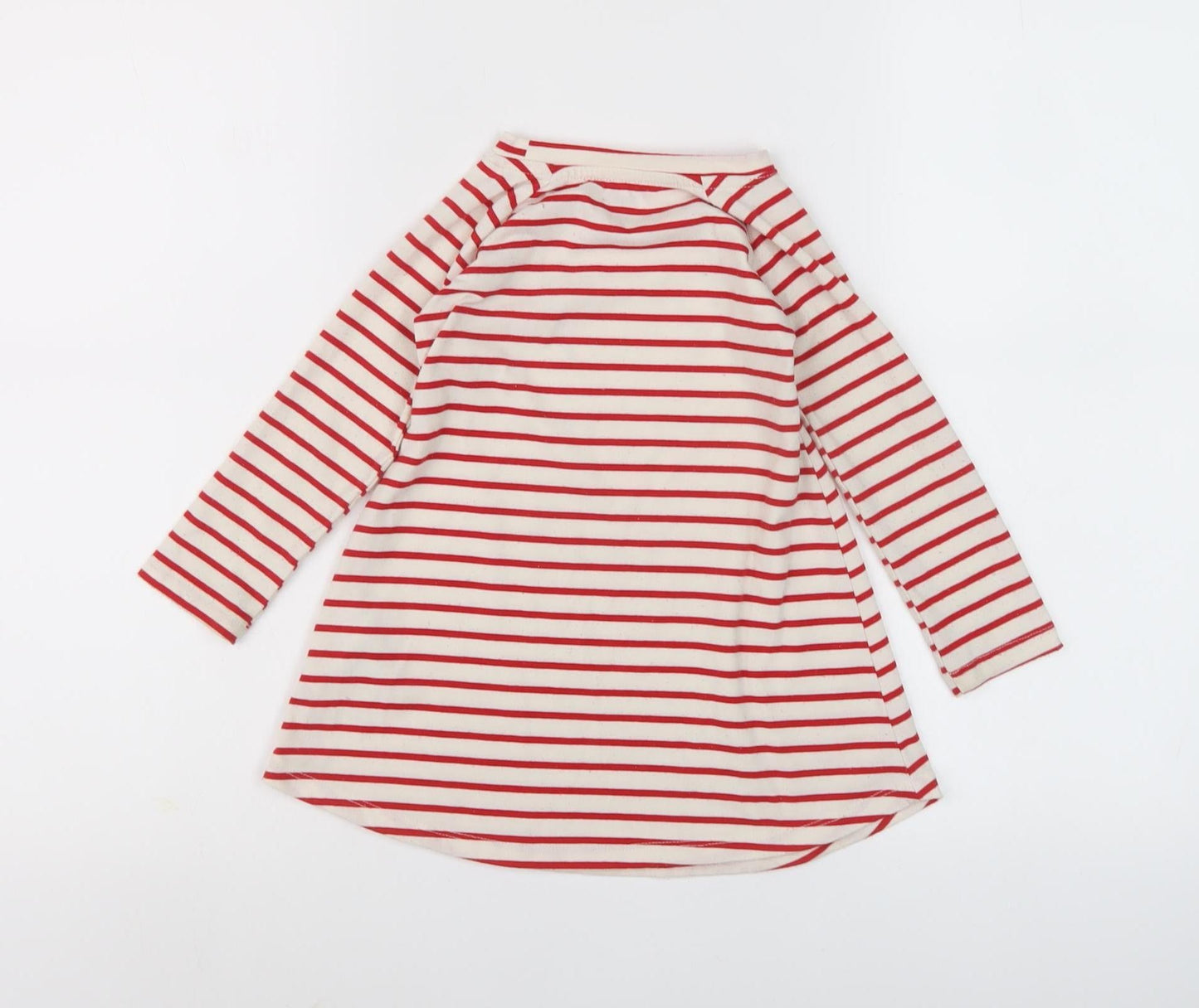 GAP Unisex Red Striped Christmas T-Shirt Dress 18-24 Months