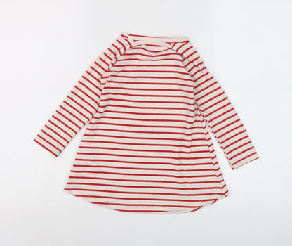GAP Unisex Red Striped Christmas T-Shirt Dress 18-24 Months