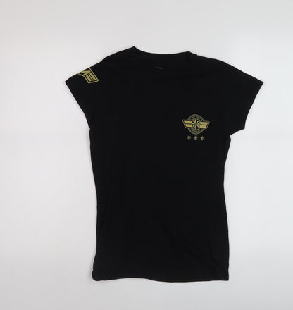 Unisex Adults UK Size S Marvel Black Basic T-Shirt