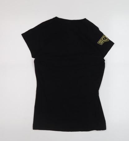 Unisex Adults UK Size S Marvel Black Basic T-Shirt