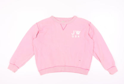 Womens UK Size 12 Jack Wills Pink Pullover Sweatshirt