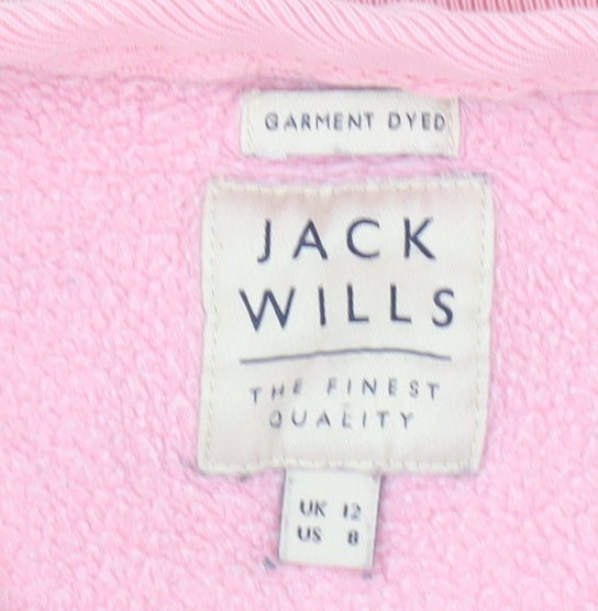 Womens UK Size 12 Jack Wills Pink Pullover Sweatshirt